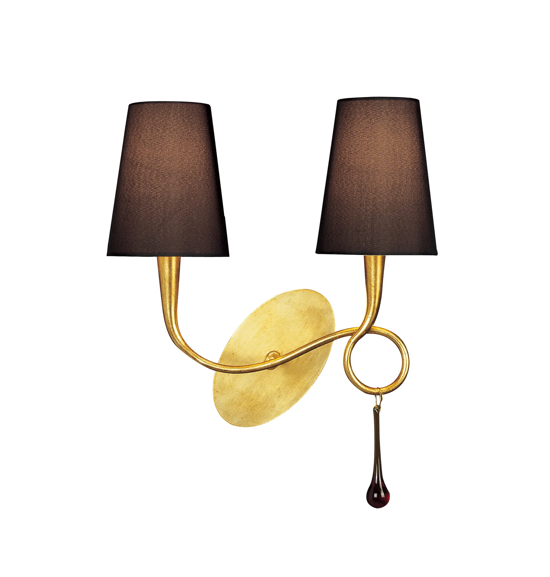 Paola Gold-Black Wall Lights Mantra Armed Wall Lights